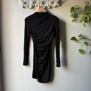 Enza Costa Knit Twist Dress in Black (Size: S)